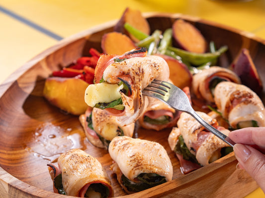 Rollitos de pollo con espinaca