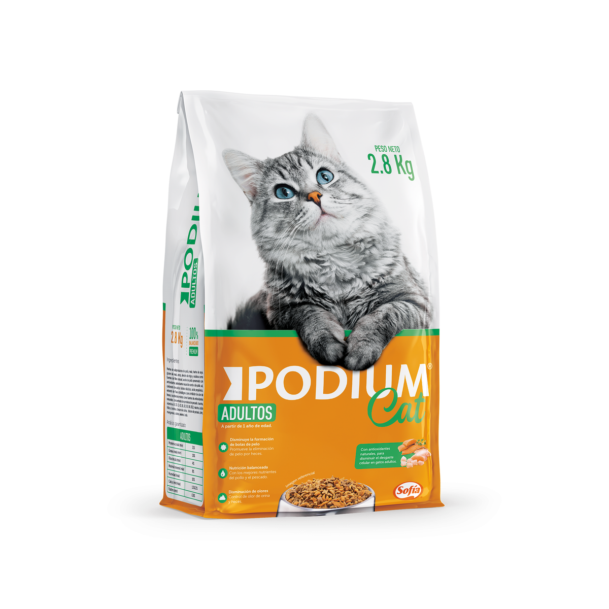 Gato adulto podium cat 2.8 kg | Mascotas Sofía al Paso