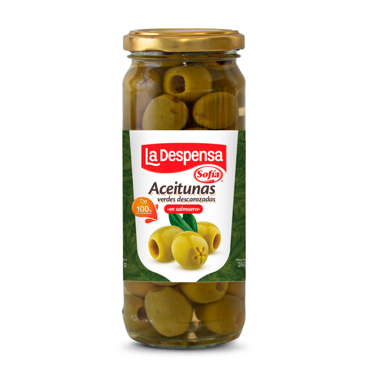 Aceitunas verdes descarozadas la despensa 330 gr | Despensa Sofía al Paso