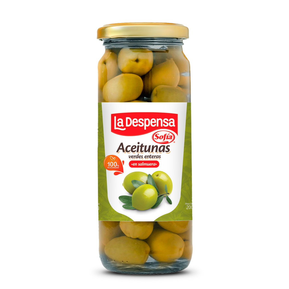 Aceitunas verdes enteras  la despensa 330 gr | Despensa Sofía al Paso