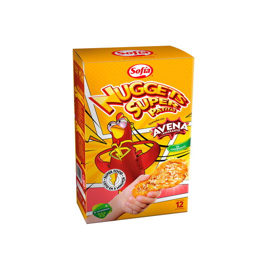 Nuggets super patitas avena amaranto 350 grs. en caja | Congelados Sofía al Paso