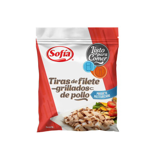 Tiras de filetes grillados de pollo | Congelados Sofía al Paso