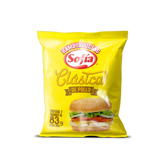 Hamburguesas de pollo clasica (2 x 83 grs) | Congelados Sofía al Paso
