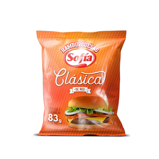 Hamburguesas de res clasica (2 x 83 grs) | Congelados Sofía al Paso