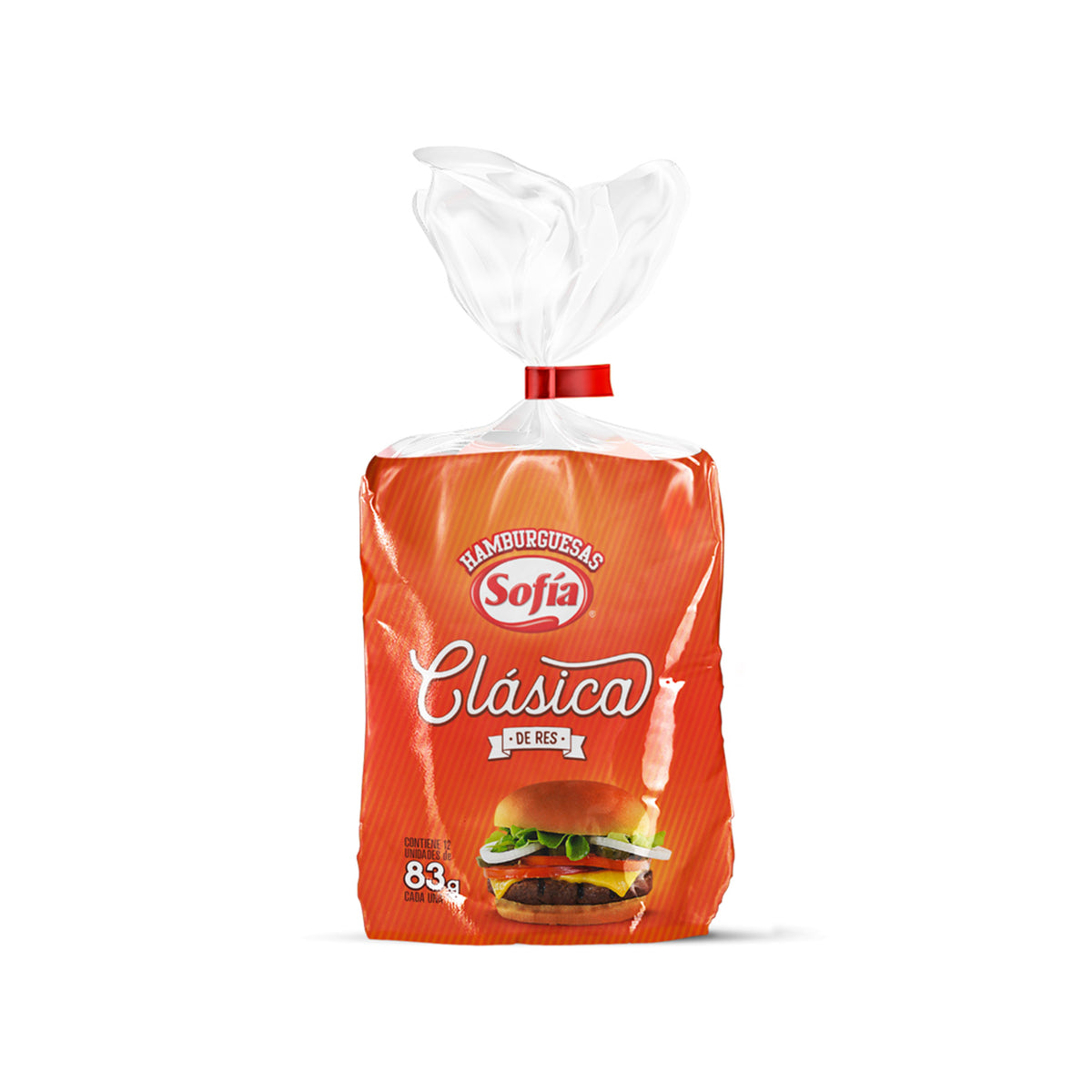 Hamburguesas de res clasica (12 x 83 grs) | Congelados Sofía al Paso