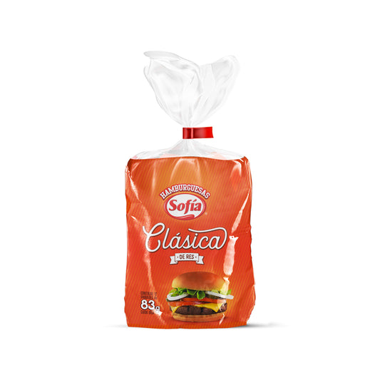 Hamburguesas de res clasica (12 x 83 grs) | Congelados Sofía al Paso