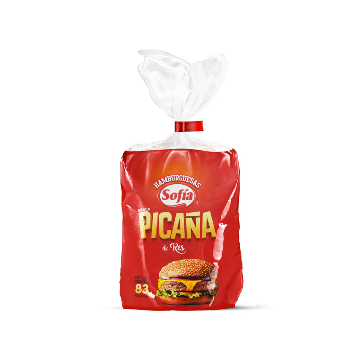 Hamburguesas de res picaña (12 x 83 grs) | Congelados Sofía al Paso