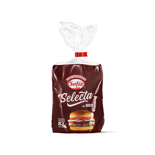 Hamburguesas de res selecta (12 x 83 grs) | Congelados Sofía al Paso
