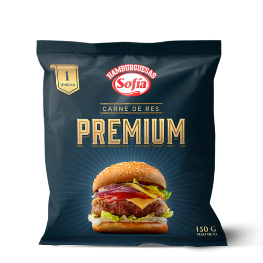 Hamburguesa premium de res (1x150 grs) | Congelados Sofía al Paso