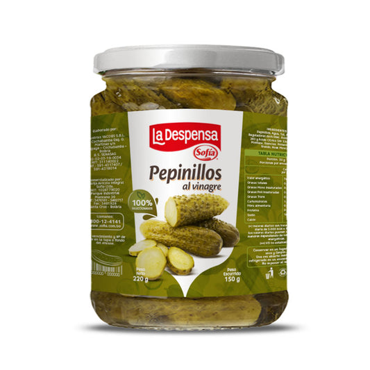 Pepinillos al vinagre 220 gr. | Despensa Sofía al Paso