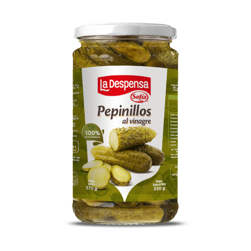 Pepinillos al vinagre 370 gr. | Despensa Sofía al Paso